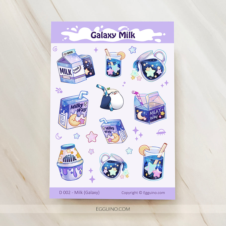Sticker Sheet】Galaxy Milk – EGGUINO
